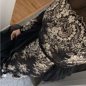 Terani Couture evening gown with overskirt.